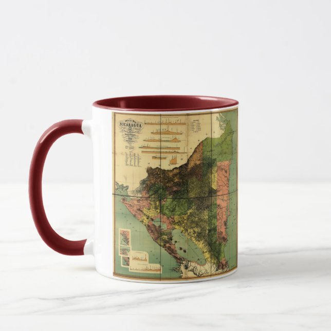 1898 Official Map of Nicaragua Mug (Left)