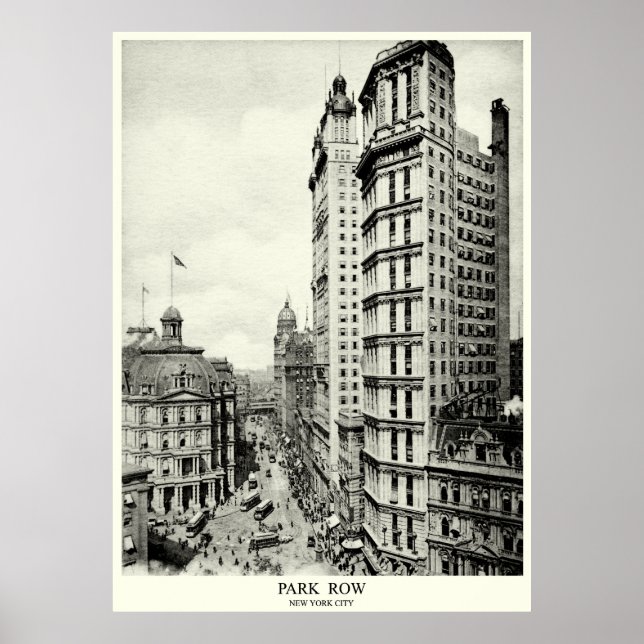 1898 Park Row, New York City Poster (Front)