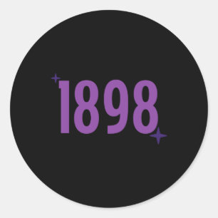 1898 - Purple With Sparkles Classic Round Sticker