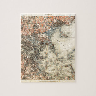 1898 Topographical Map of Boston Massachusetts Jigsaw Puzzle