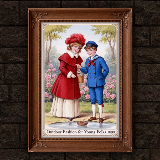1898 Vintage Outdoor Fashion Wall Poster  (Creator Uploaded)