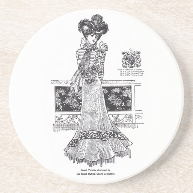 1899 Dublin Simple & Pretty Street Costume Coaster (Front)