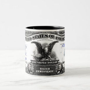 1899 tasses d'Eagle de noir de certificat d'argent