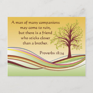 18:24 Proverbs Postcard