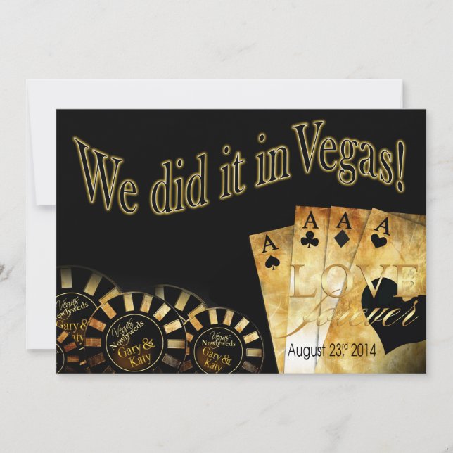 18:30 Gary & Katy Las Vegas Deluxe Wedding Invitation (Front)