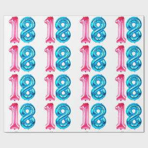 18 Balloons Wrapping Paper
