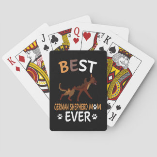 18 Best German Shepherd Mom Ever Playing Cards