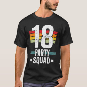 18 Birthday 18 Party Crew Squad 18th Bday Group Bi T-Shirt