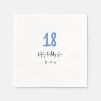 18 birthday napkin