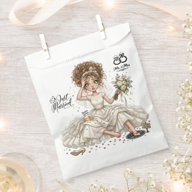 #18 Cute fun bride Favour Bag (Clipped)