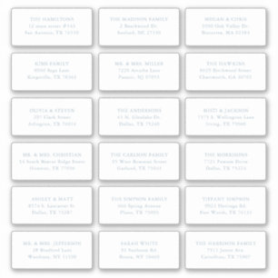 18 Dusty Blue Wedding Guest Recipient Name Address