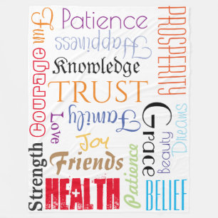 18 Extraordinary Life Wishes Blanket, fleece Blanket