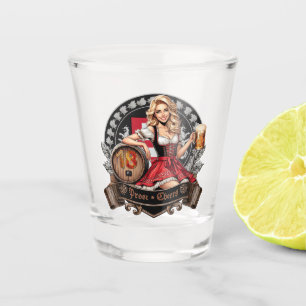 18. Geburtstag - Blondes Dirndl sagt Prost Cheers Shot Glass
