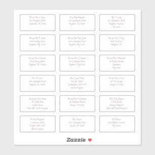 18 Individual Guest Name Addresses Modern Brown