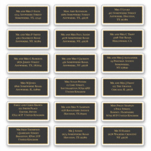 18 Individual Recipient Name Address Gold Black
