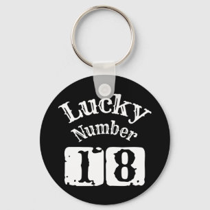 18 - Lucky Number 18 Luck Keychain