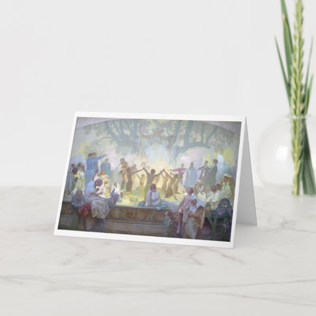 #18 Oath of Omladina Under the Slavic Linden Tree Card (Front)