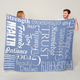 18 Personalized Names or Words Best Wishes fleece Blanket