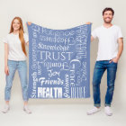 18 Personalized Names or Words Best Wishes fleece