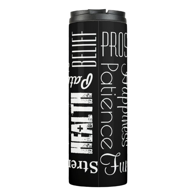 18 Personalized Names or Words Best Wishes Thermal Tumbler (Back)