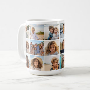 18 Photo Collage - Minimal Grid with White Coffee Mug