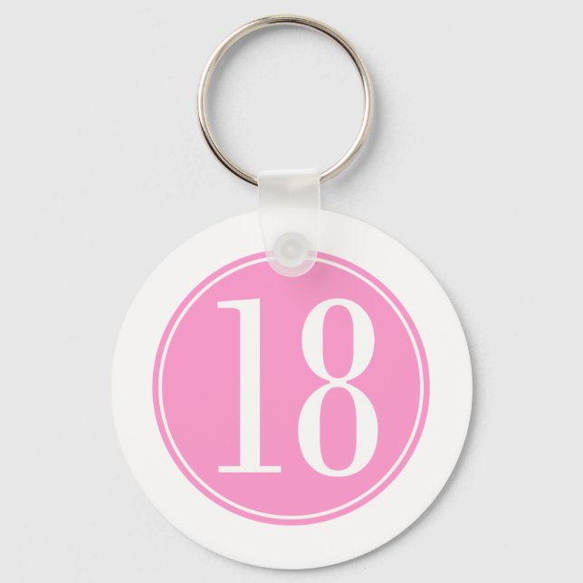 #18 Pink Circle Keychain (Front)
