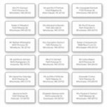 18 Recipient Name Shipping Address Labels<br><div class="desc">Sometimes writing all those individual addresses with a pen can be tedious but these address labels can be customized with each recipient's of your  invitation address or if you want to use as your return address,  simply copy and paste the first address you edit</div>