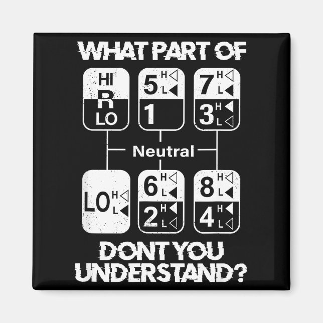 18 Speed What Don't You Understand Funny Truck Dri Magnet (Front)