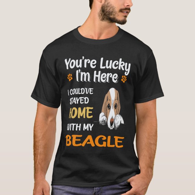 18 Stayed Home With My Beagle T-Shirt (Front)