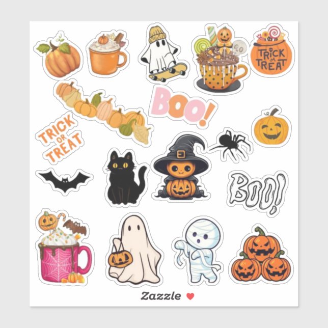 18 Sticker Packer For Halloween Planners & Binders (Sheet)
