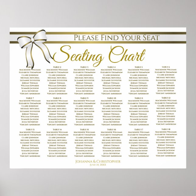 18 Tableau Mariage blanc et or (Devant)