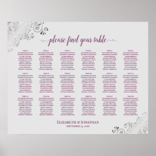 18 Tableau Mariage Cassis en gris