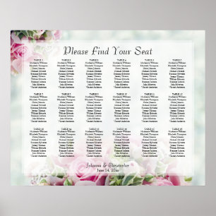 18 Tableau Mariage Roses roses rose