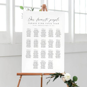 18 Tables Favourite People Acrylic Seating Chart