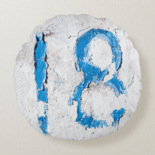 18 text on wall round pillow