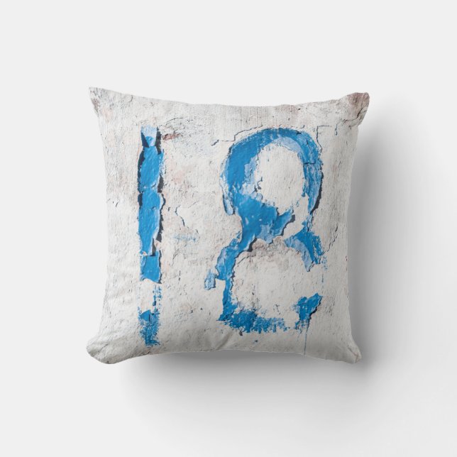 18 text on wall throw pillow (Front)