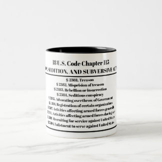 18 US Code Chapitre 115 Mug