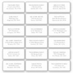 18 Wedding Guest Recipient Name Address Shipping<br><div class="desc">18 Wedding Guest Recipient Name Address Shipping Labels</div>