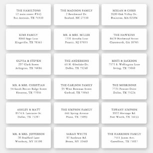 18 Wedding Guest Recipient Name Address Shipping 