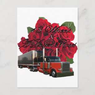 18 Wheels and a Dozen Roses Postcard