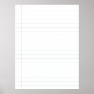 18"x 24", large notebook page poster