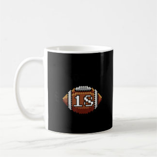 18 Year Old 18th Birthday Dude 8 Bit Pixel Footbal Coffee Mug