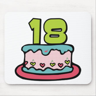 18 Year Old Birthday Cake Mouse Pad