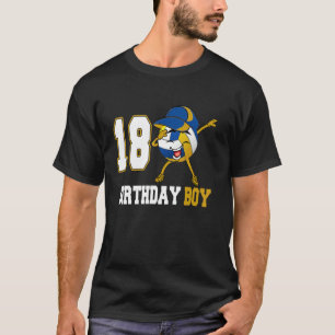 18 Year Old Dabbing Volleyball 18th Birthday Boy T-Shirt