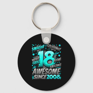 18 Year Old For Boys 18th Birthday Boy 18 Year Old Keychain