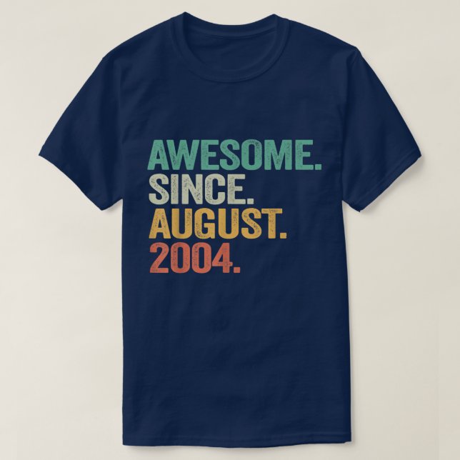 18 Year Old Gift 18th Birthday Boy Awesome Since A T-Shirt (Design Front)