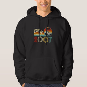 18 Year Old Gifts Vintage Born In 2007 Retro 18th  Hoodie