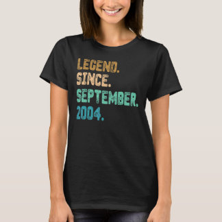 18 Year Old Legend Since September 2004 18th Birth T-Shirt