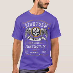 18 Years Aged Perfectly Eighteen 18th Birthday 190 T-Shirt