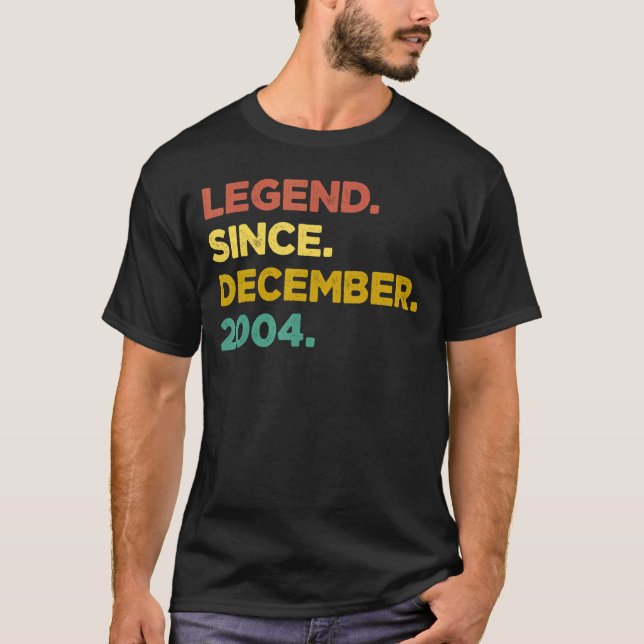 18 Years Old  Legend Since December 2004 18th Birt T-Shirt (Front)